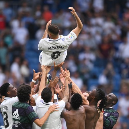 Karim Benzema celebrated
