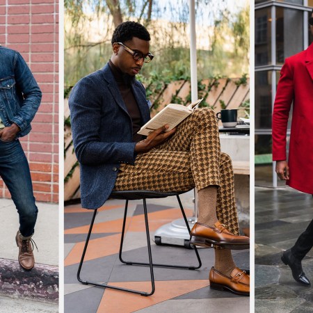 Rashad Little posing in different outfits.