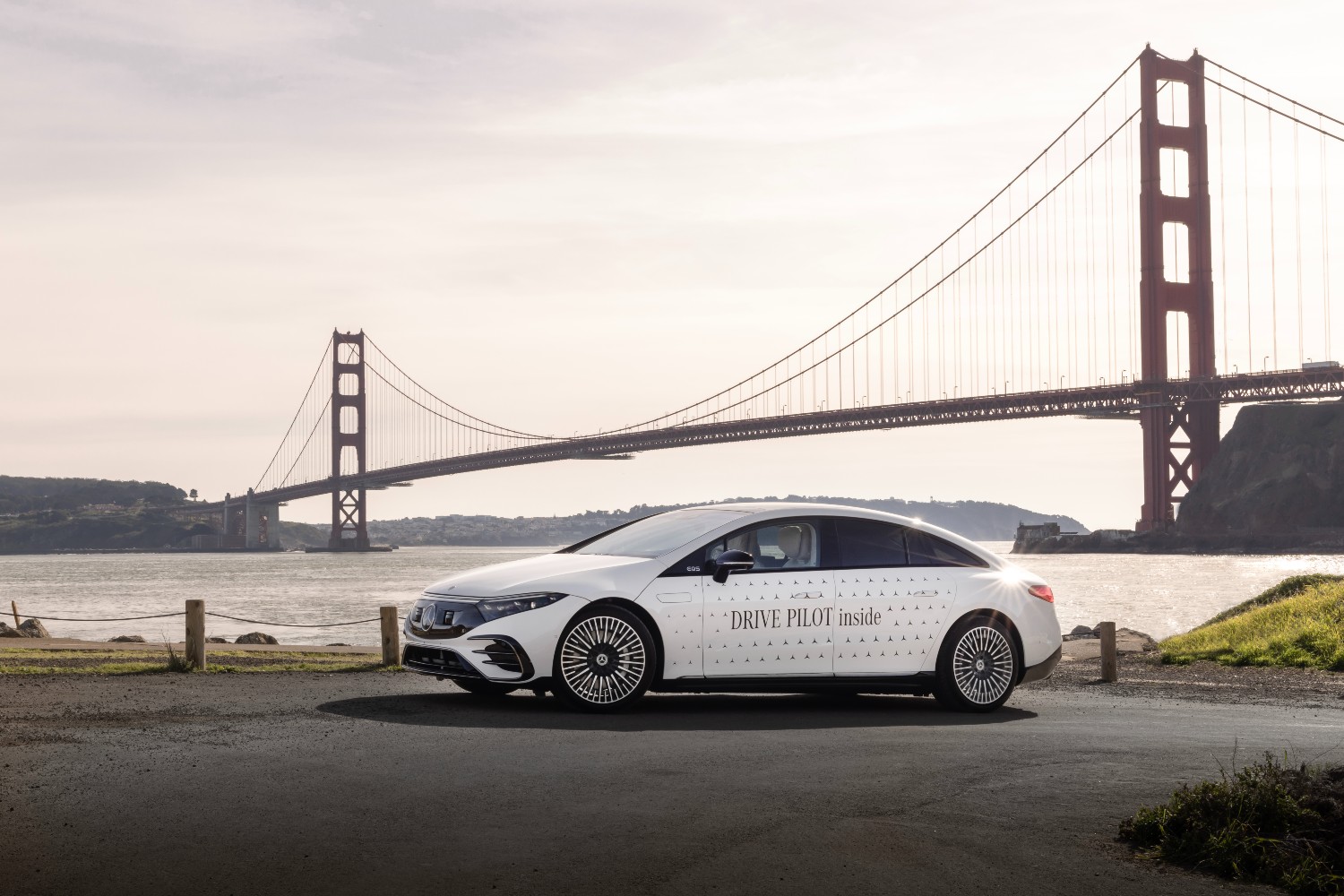 Mercedes near Golden Gate Bridge