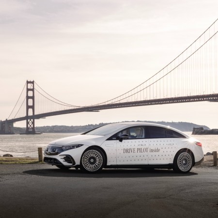 Mercedes near Golden Gate Bridge