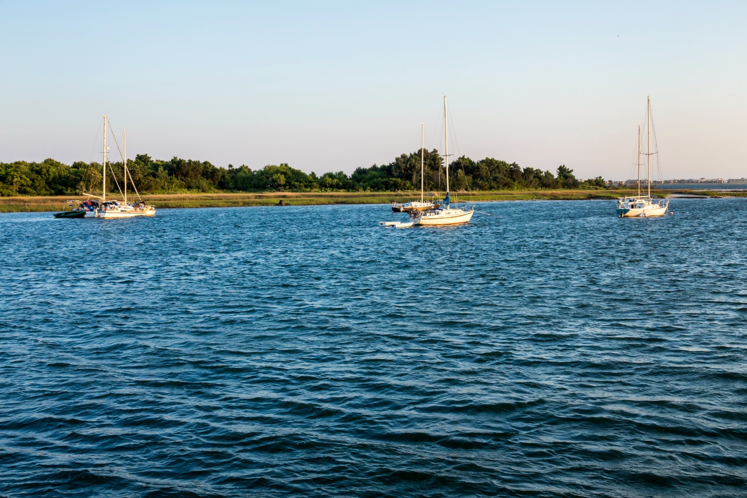 Boats docked near Morehead City