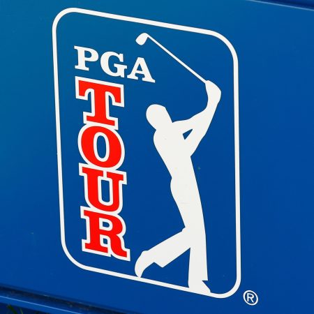 A general view of the PGA TOUR logo.
