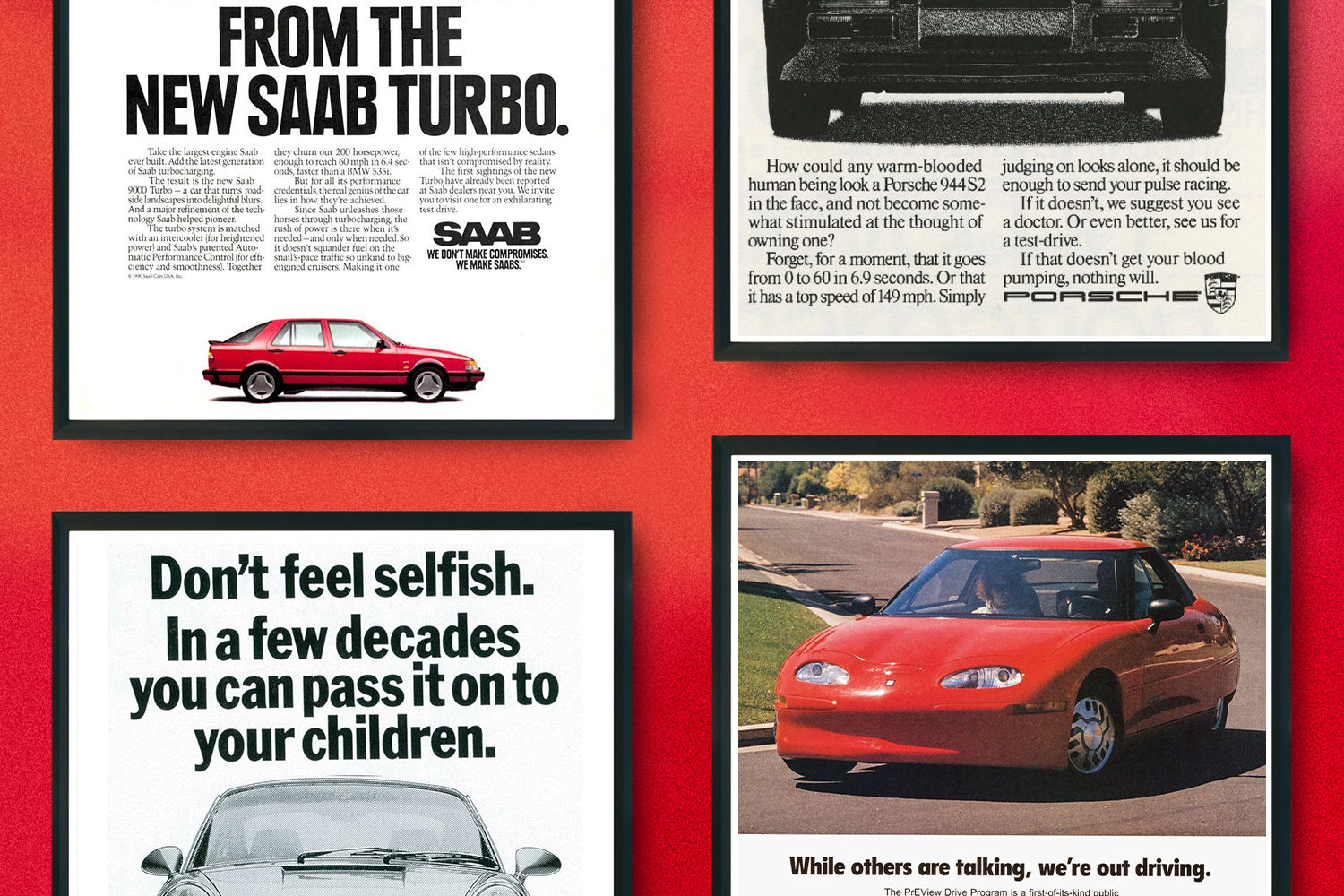 Vintage car ads