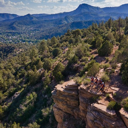 Bikers on a trail in Durango, Colorado, which is part of the Western Slope of the state