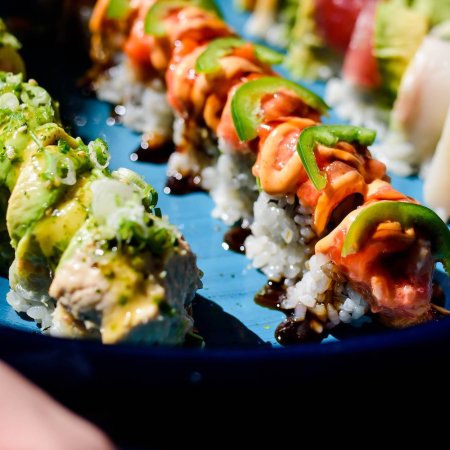 rows of sushi