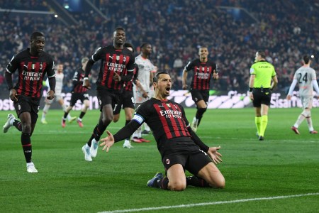 Zlatan celebrating