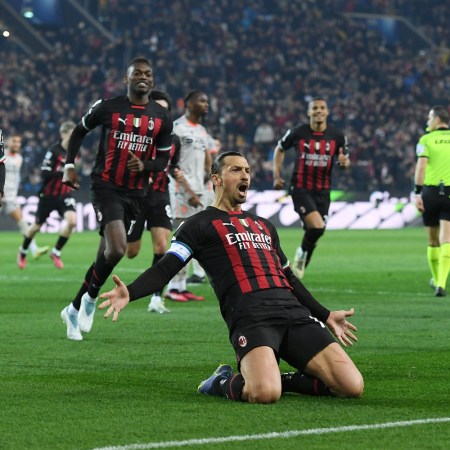 Zlatan celebrating