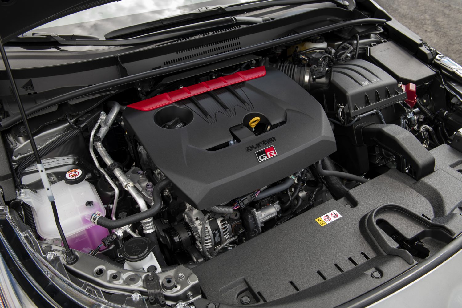 The engine of a 2023 Toyota GR Corolla