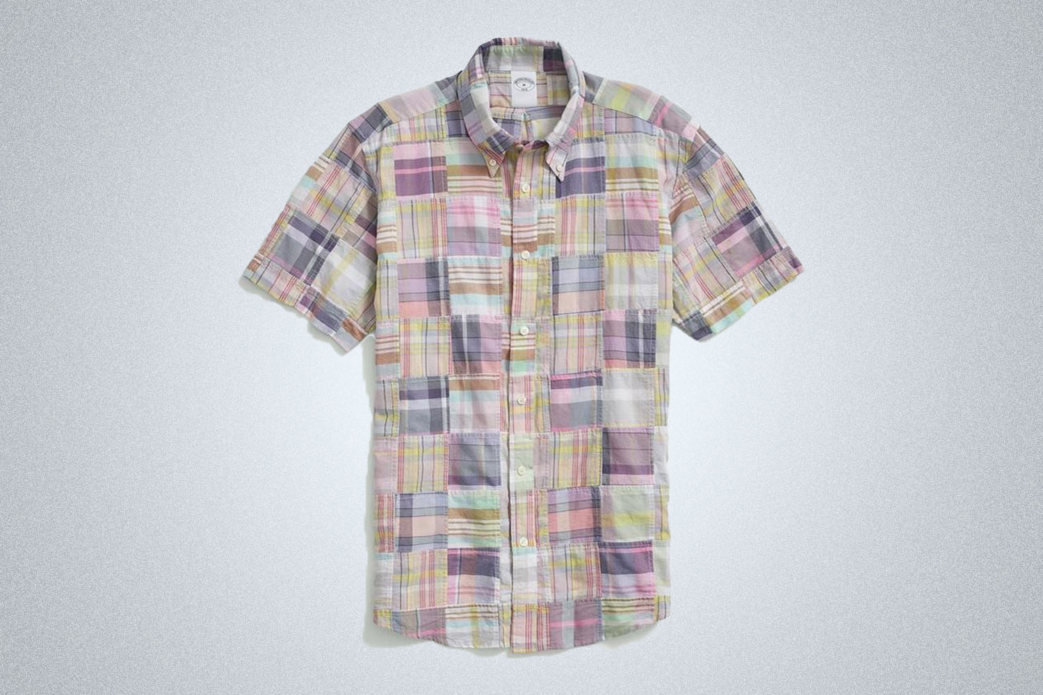 Brooks Brothers Cotton Madras Patchwork Short-Sleeve Sport Shirt