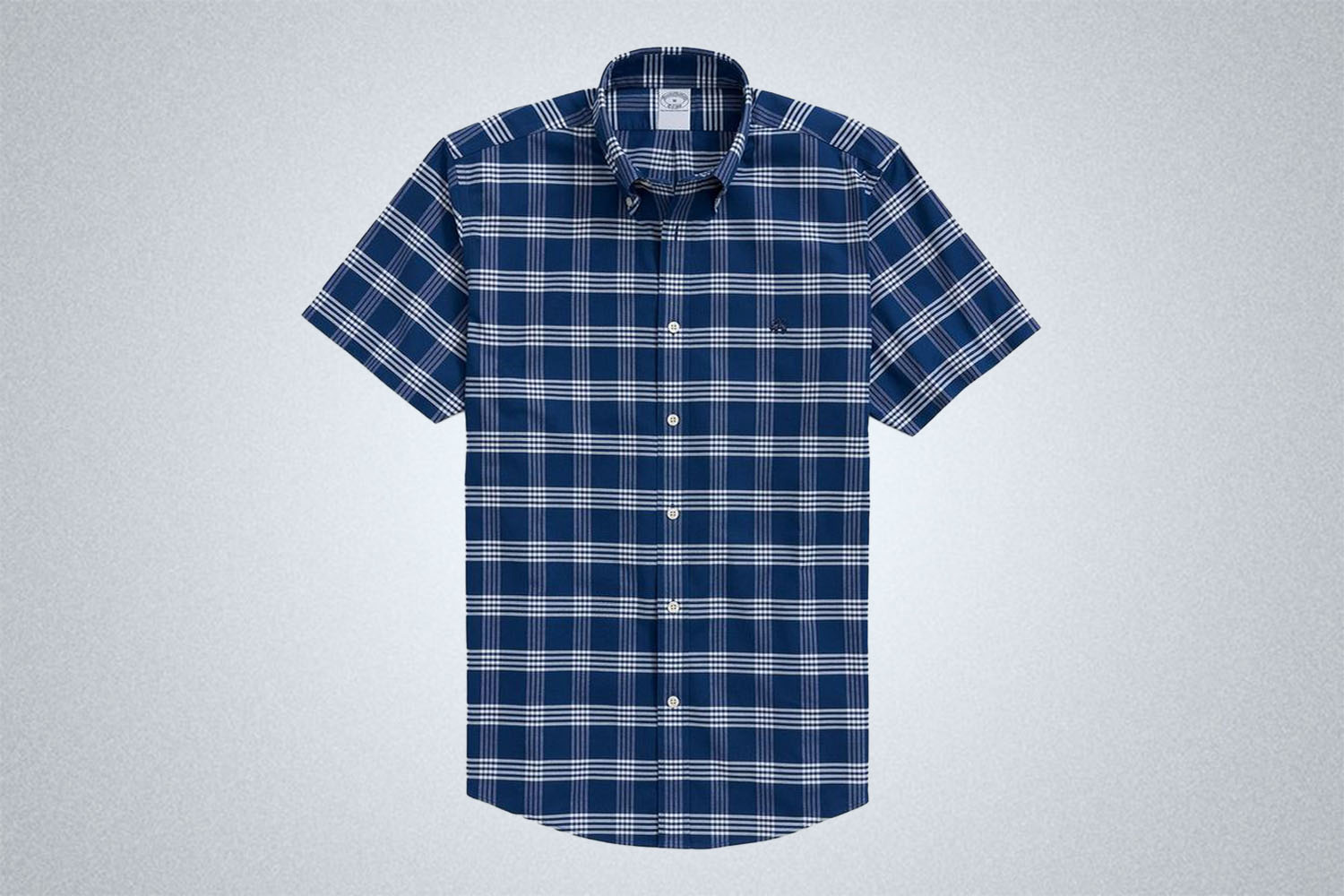 Brooks Brothers Stretch Checked Short-Sleeve Sports Shirt