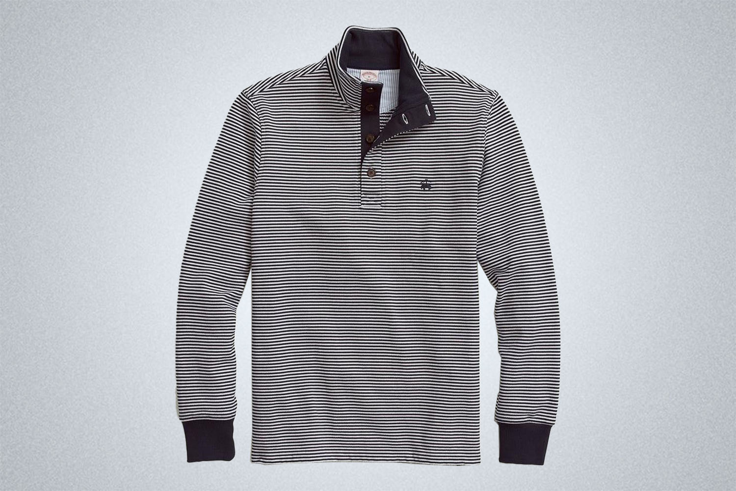 Brooks Brothers French Terry Cotton Fine Mock Neck