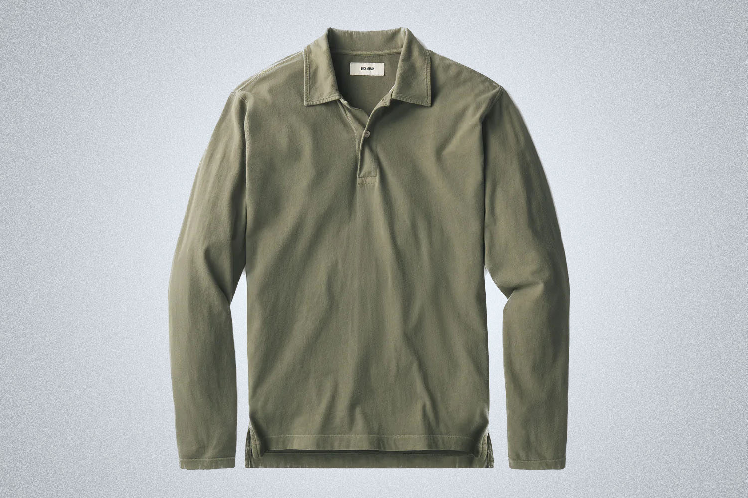 Buck Mason Sueded Cotton Long Sleeve Polo