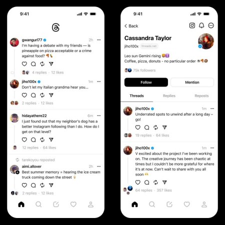A feed for Threads, the new social media platform from Meta