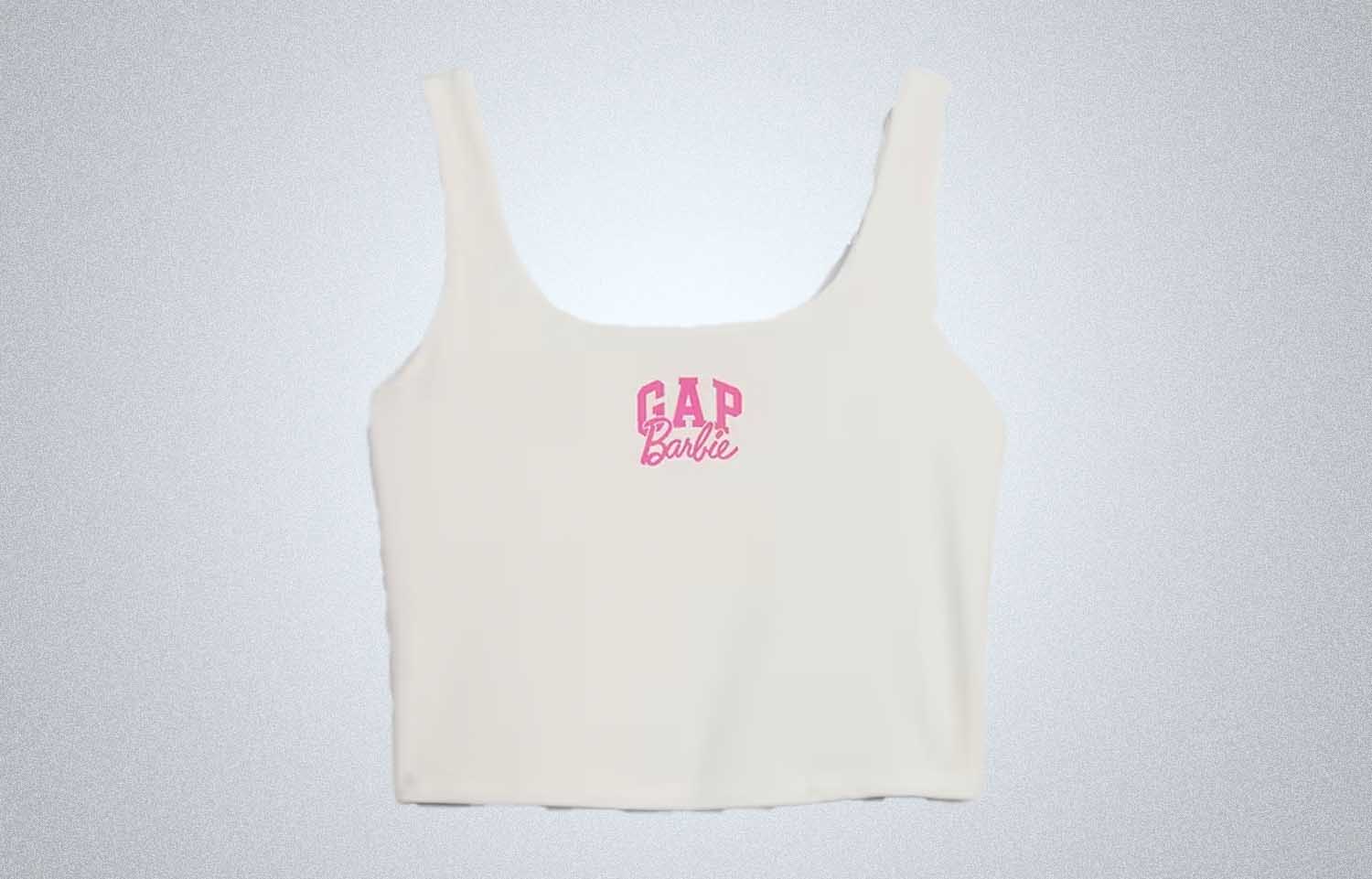 Gap × Barbie Adult Arch Logo Cropped Tank Top