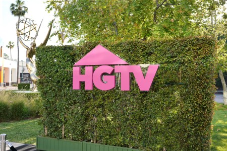 Signage is seen during the HGTV's "Ugliest House in America" For Your Emmy Consideration Event at Saban Media Center