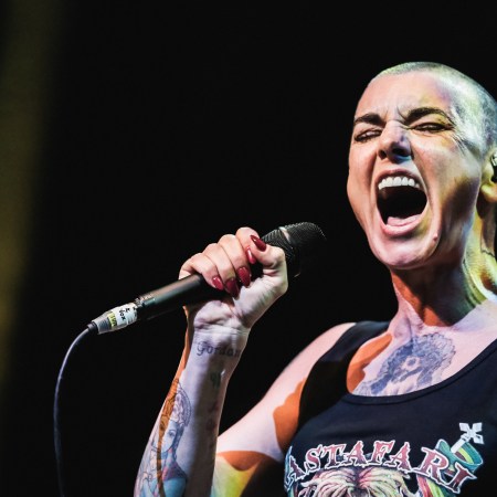 Sinead O'Connor performs on stage at The Roundhouse on August 12, 2014 in London.