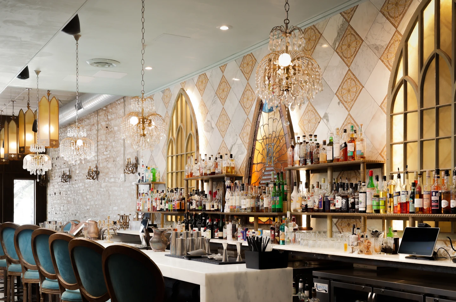 Interior bar area at Higher Ground.