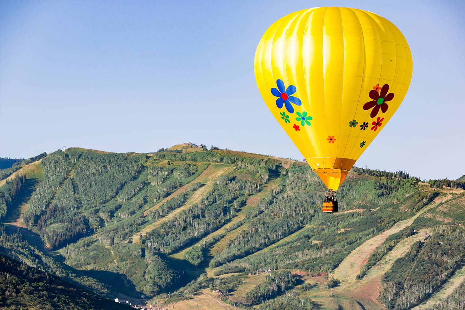 Hot air balloon over Park City