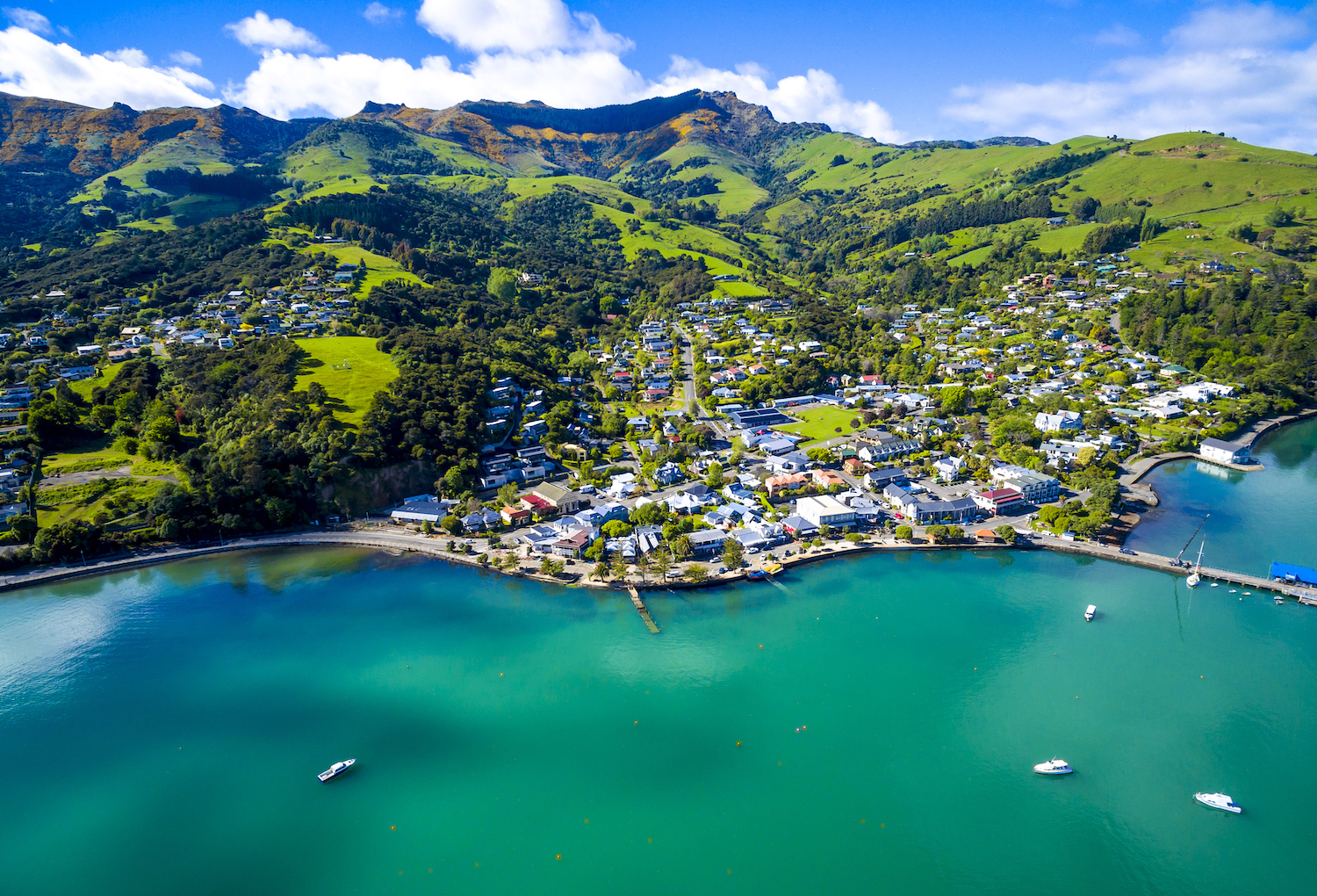 Akaroa landscape. Christchurch / New Zealand