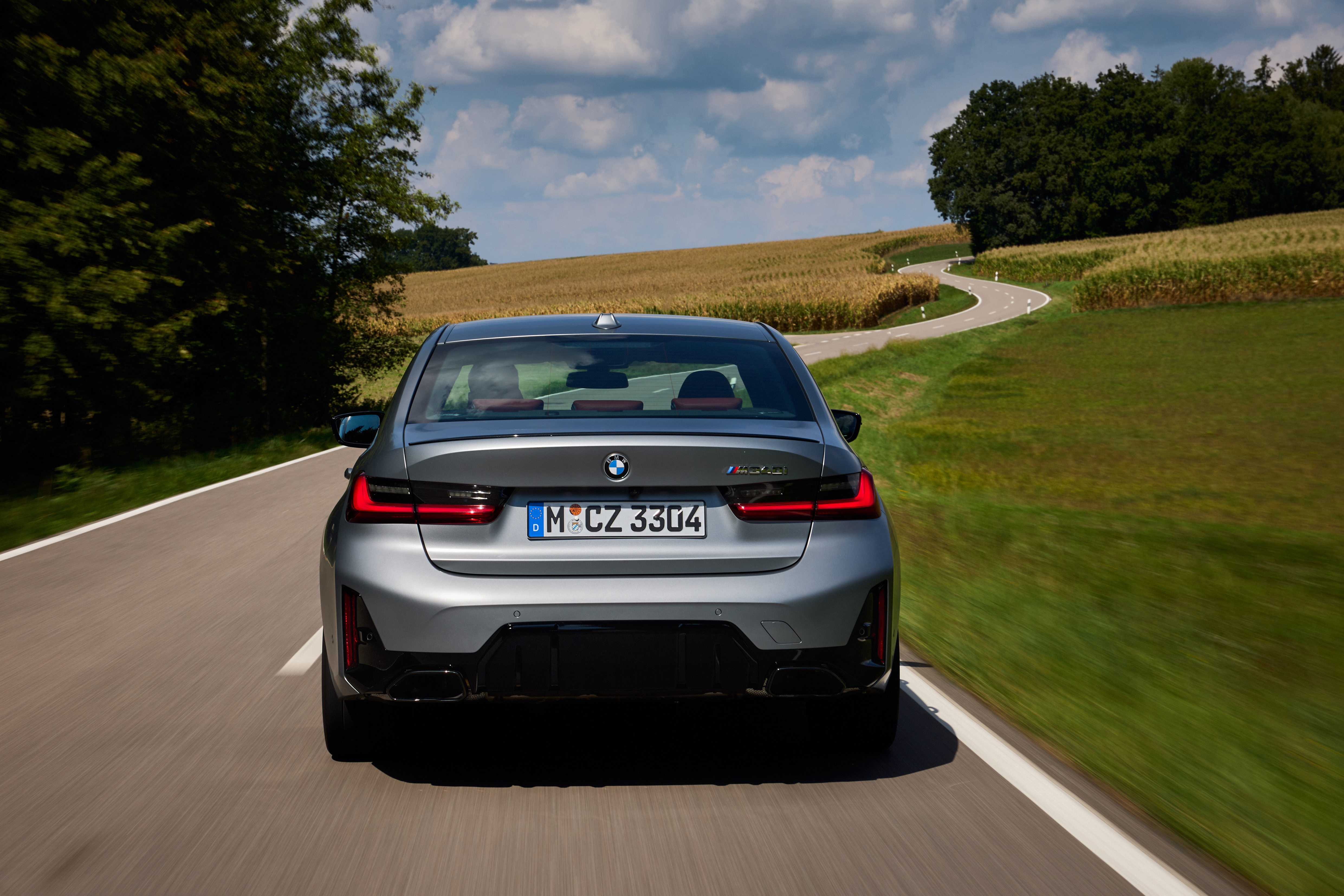 The 2023 BMW M340i xDrive rear end