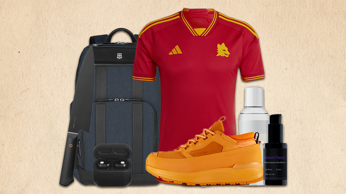 a collage of the products of the week on a tan background