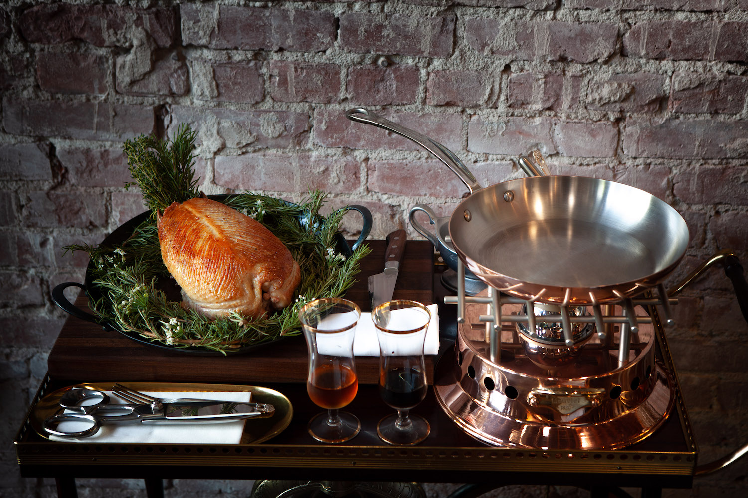 Food being prepared on top of kitchen stove.