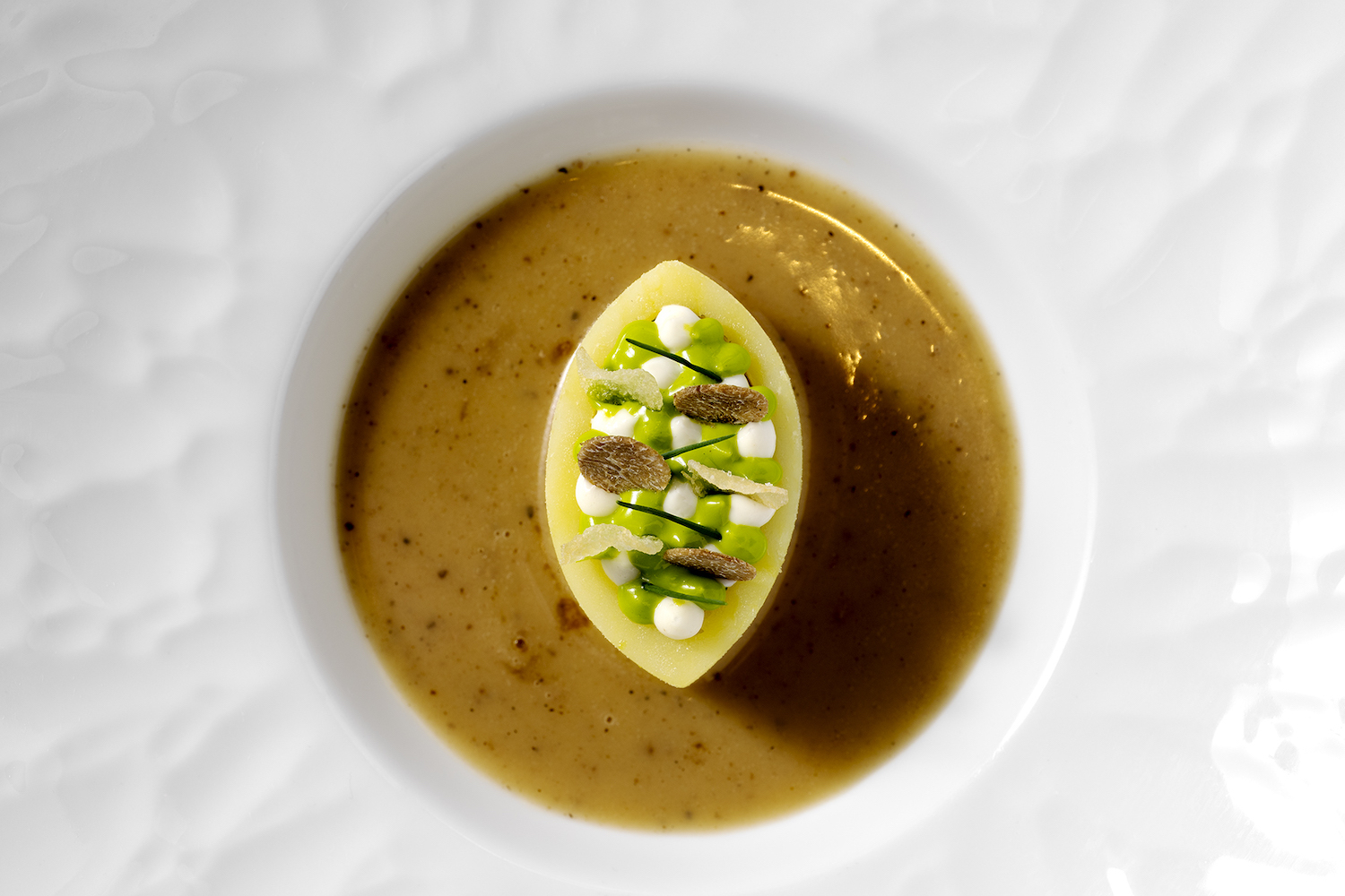 Potato Alexa Mushrooms, Alliums, Truffle Butter