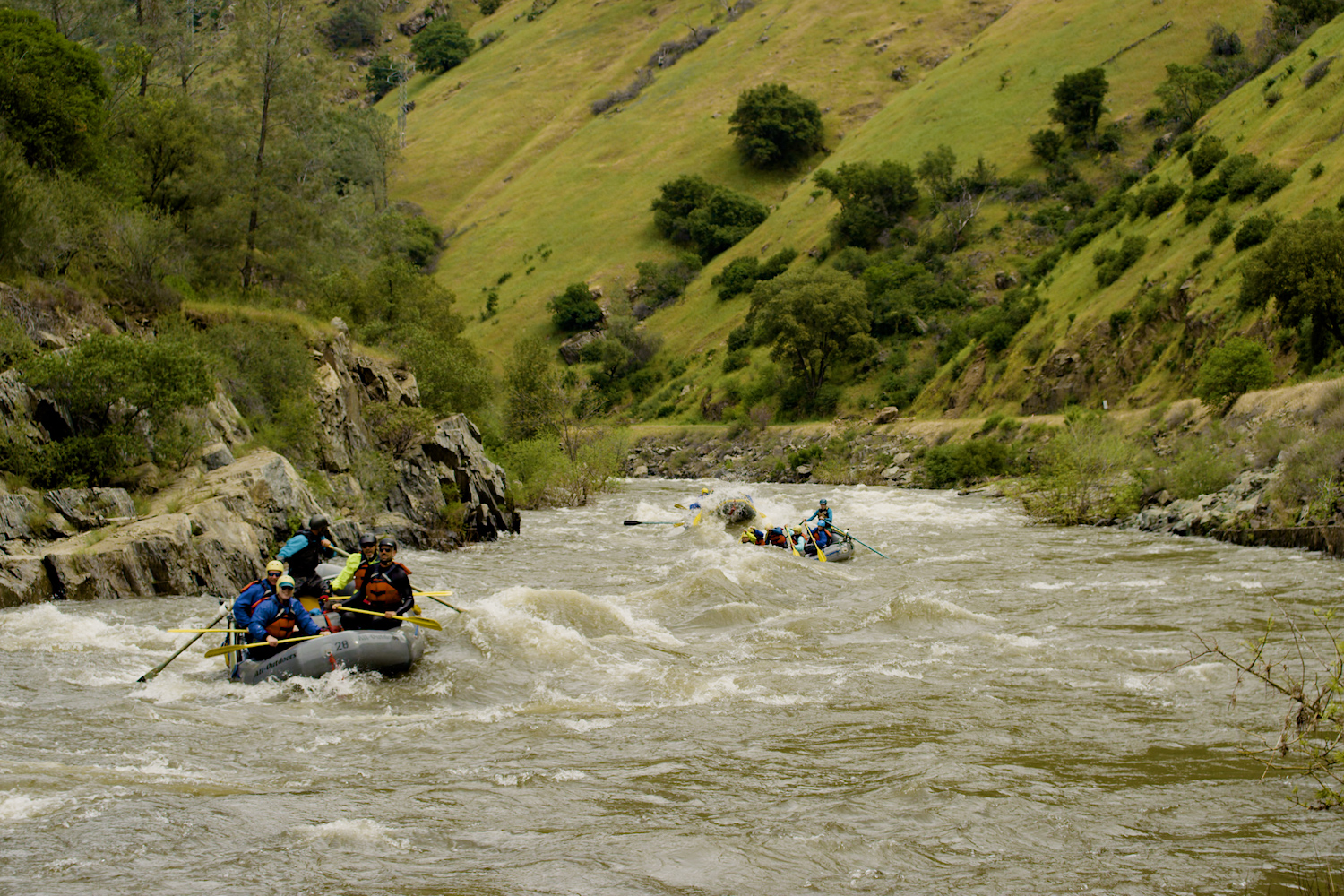 Rafting on the Merced river
