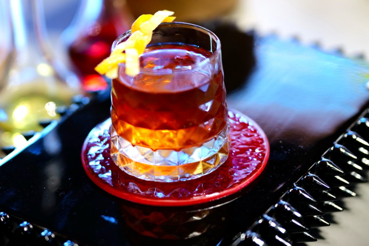 Cocktail in a low ball glass