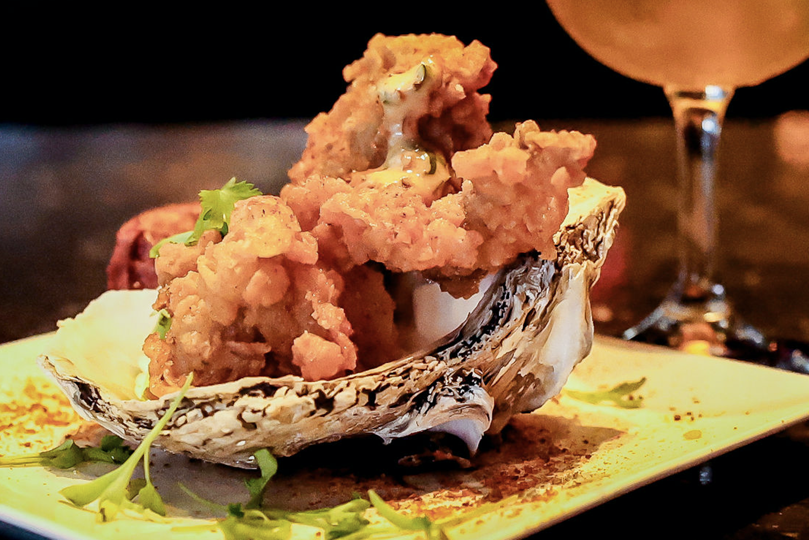 Chicken-fried oysters from Black Tap.