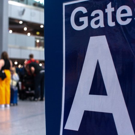Airport gate sign