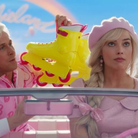 Ryan Gosling and Margot Robbie in "Barbie"