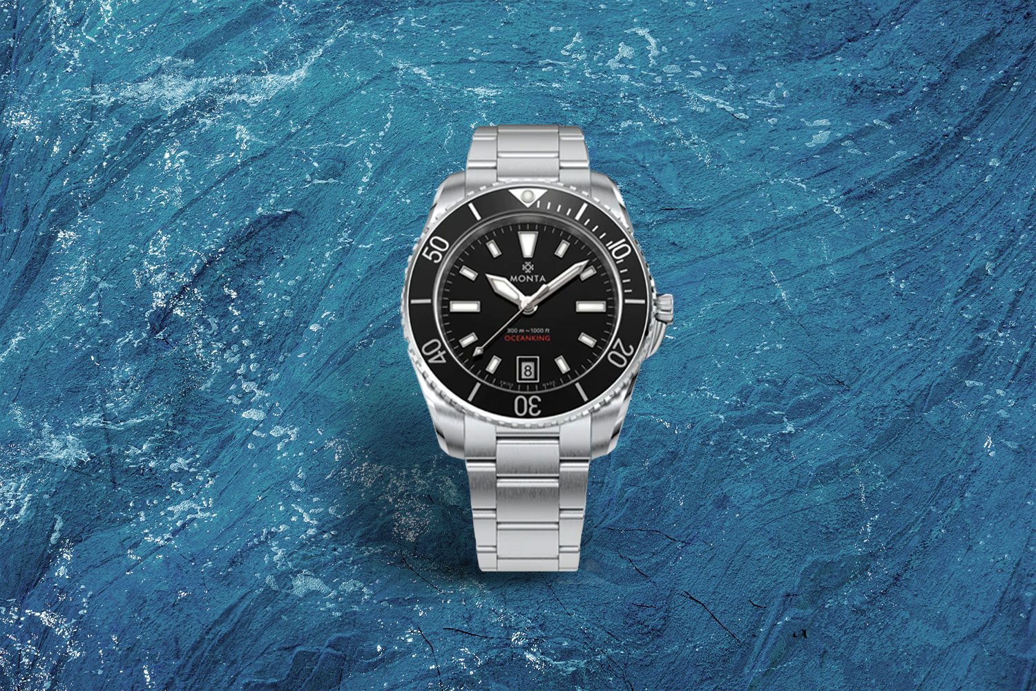 Silver and black watch