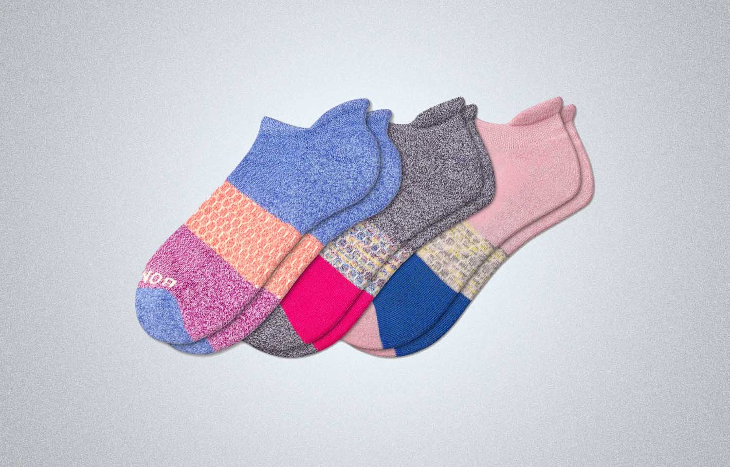 Bombas Assorted 3-Pack Tri-Block Ankle Socks