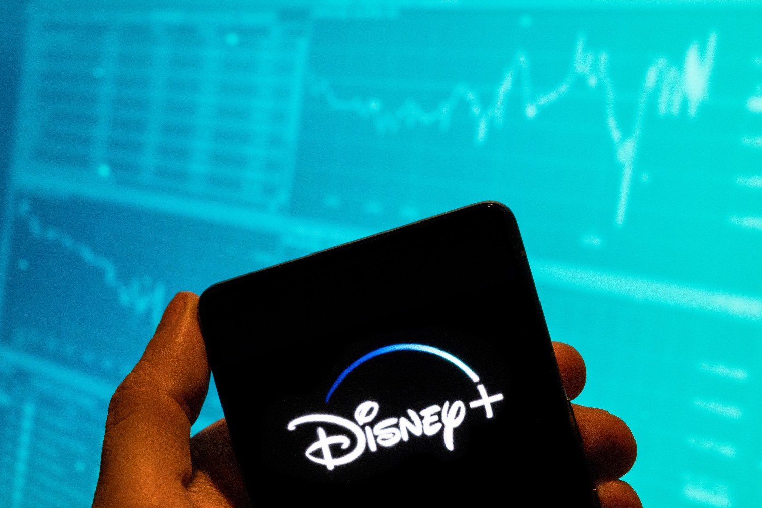 Disney+ logo on phone