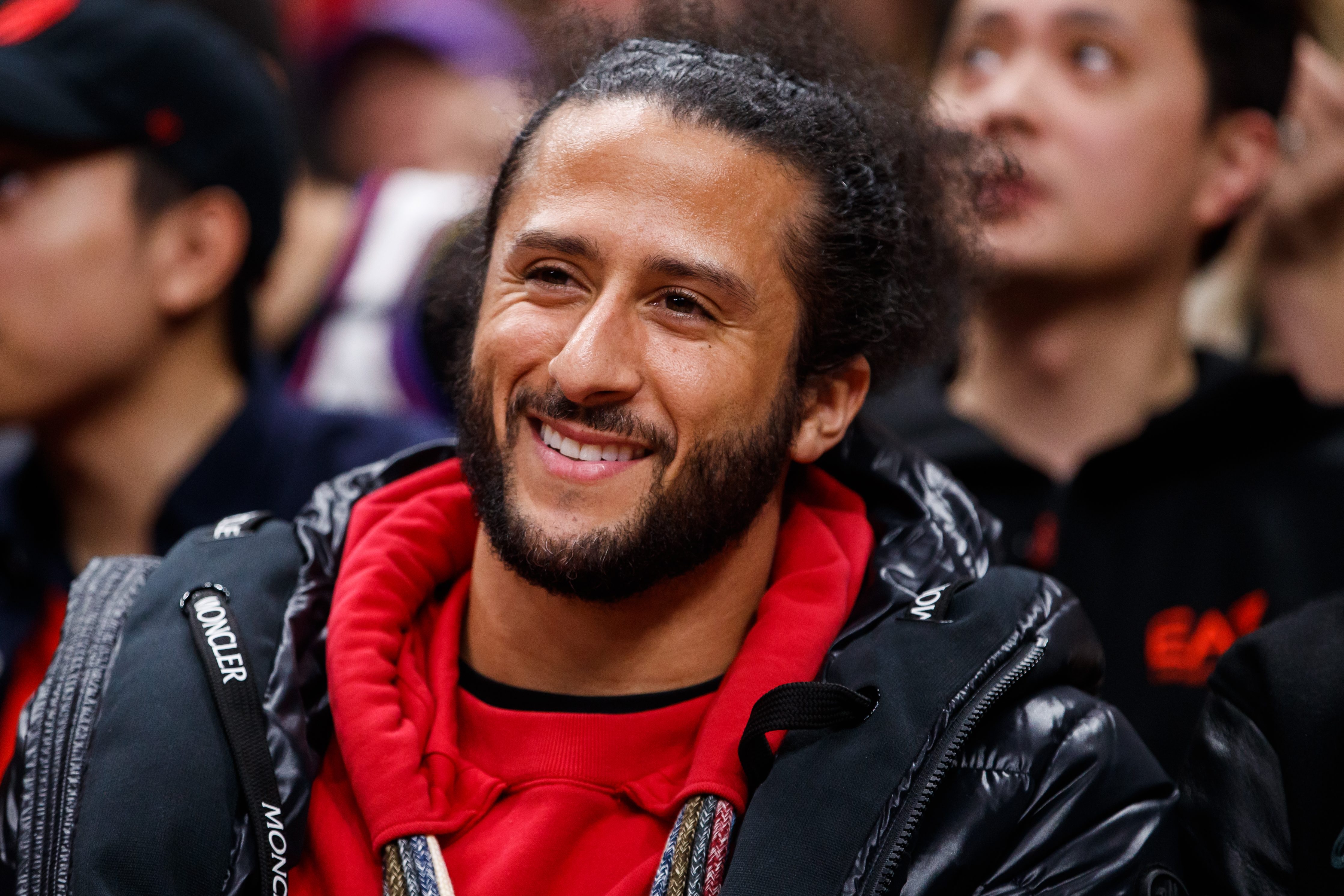Colin Kaepernick attends an NBA game.