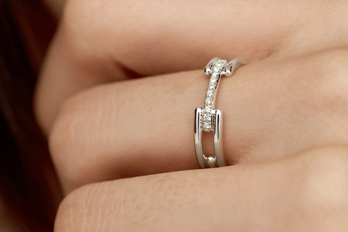 Monica Viander Link Diamond Ring