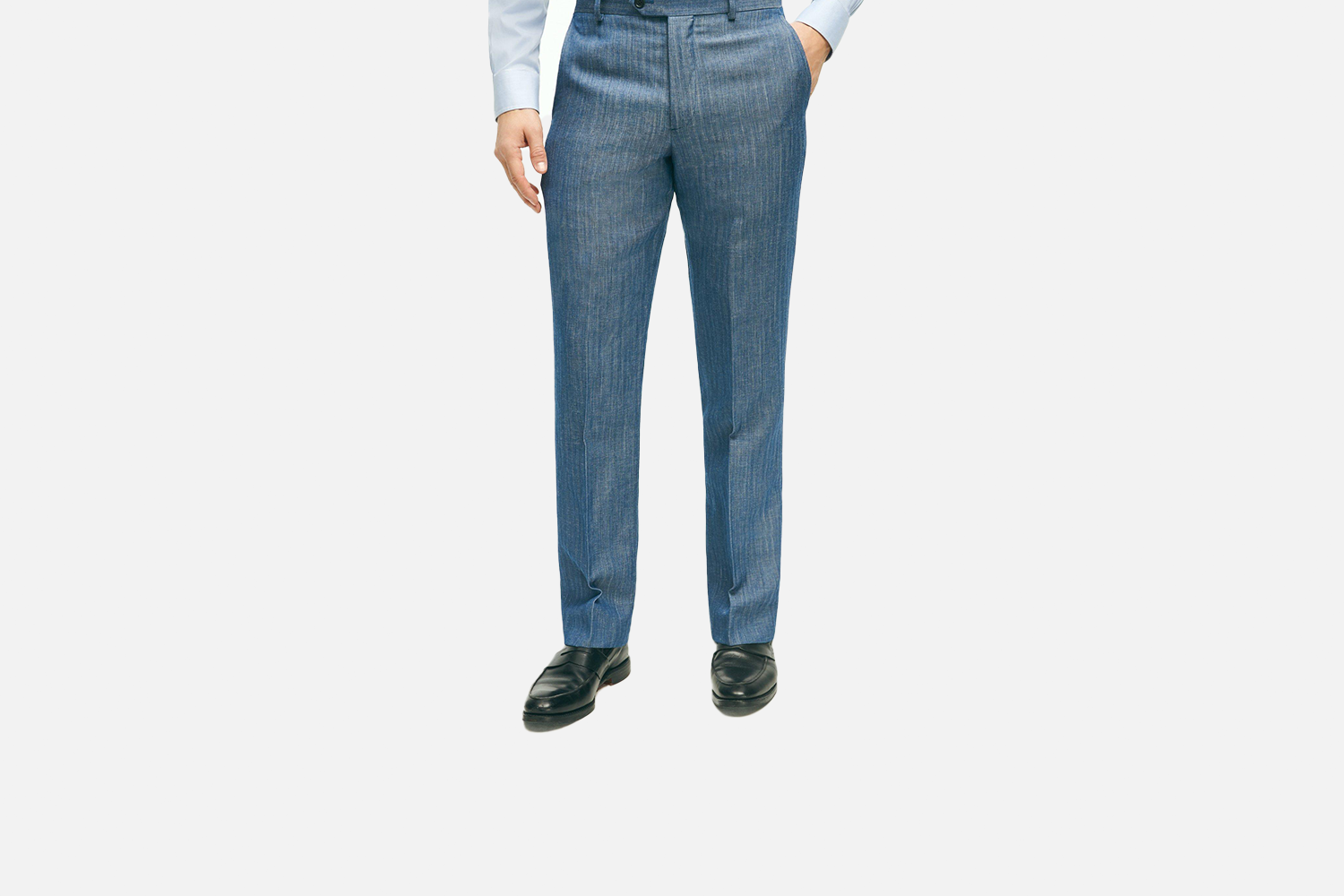 Brooks Brothers Regent Fit Wool Linen Herringbone Suit Pants