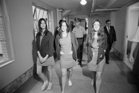 Leslie Van Houten at her trial for murder
