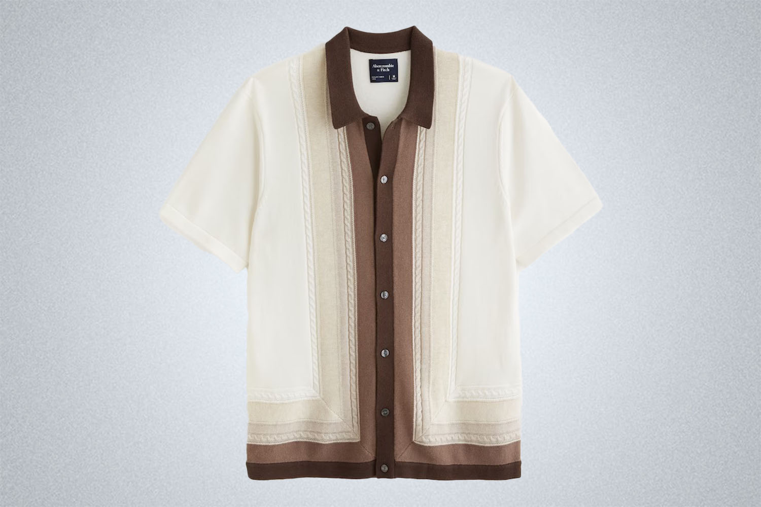 Abercrombie u0026amp;amp; Fitch Border Stripe Button-Through Sweater Polo