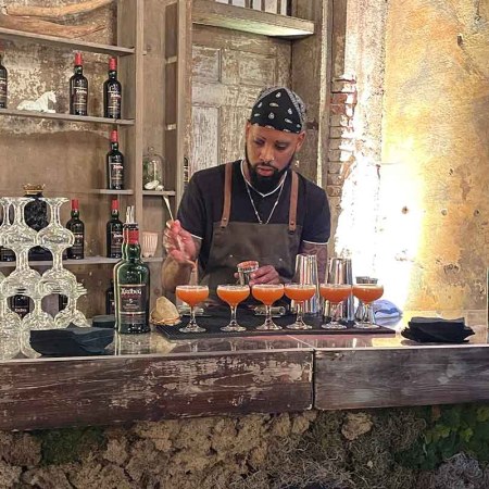 A bartender at the La Maison by Moët Hennessy USA event at Tales of the Cocktail