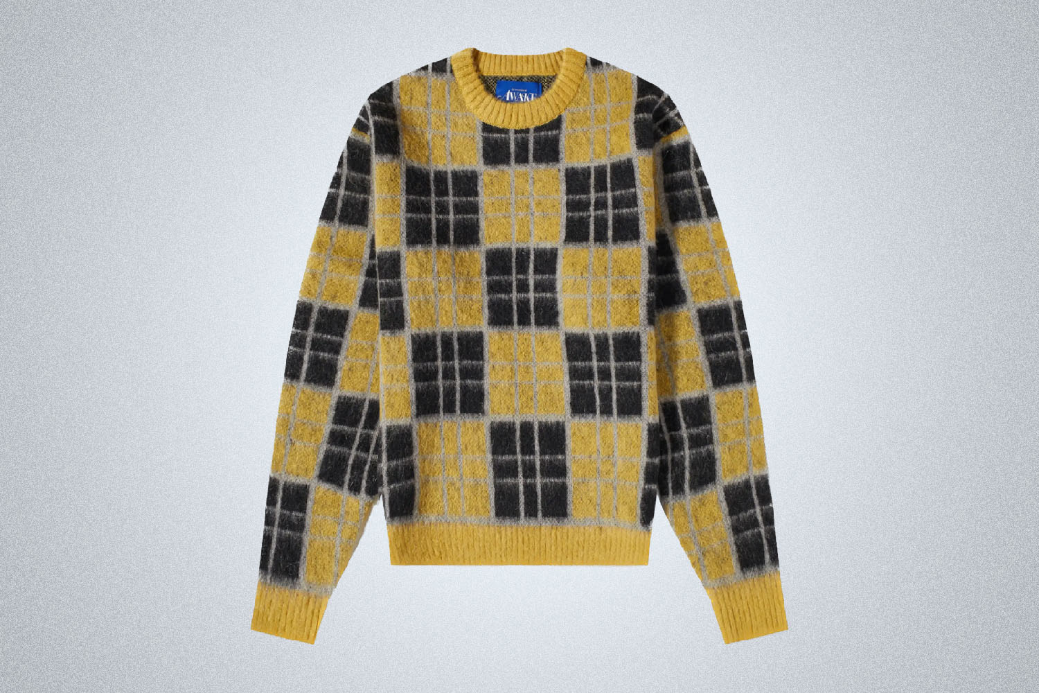 Awake NY Checked Mohair Crew Knit