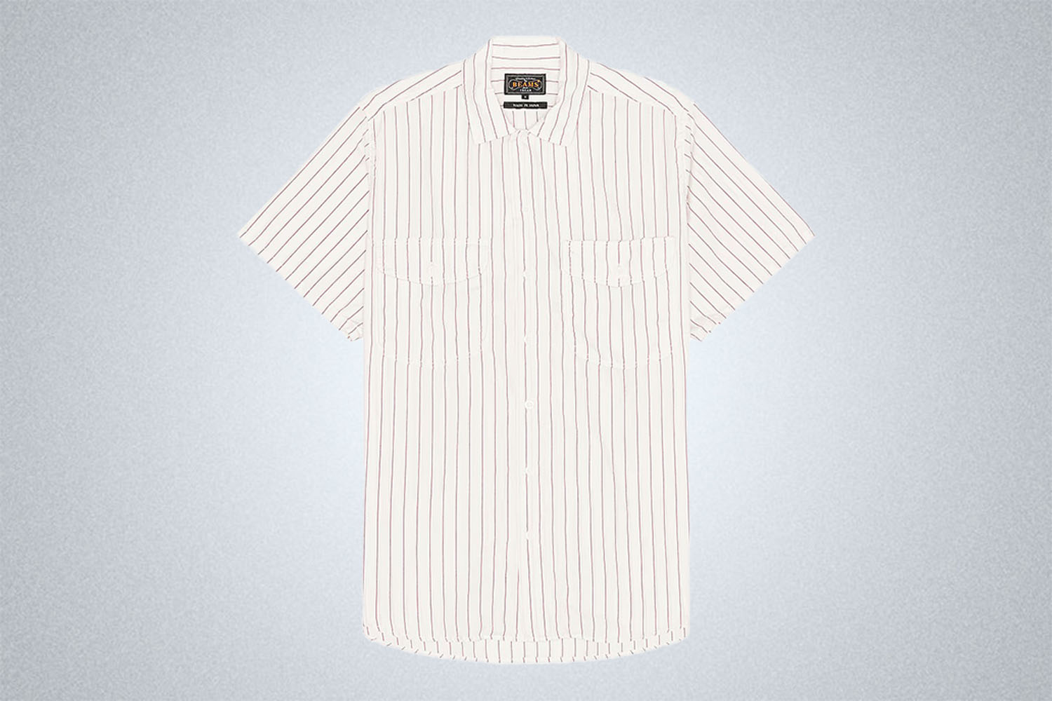 Beams Plus Short-Sleeve Stripe Work Shirt