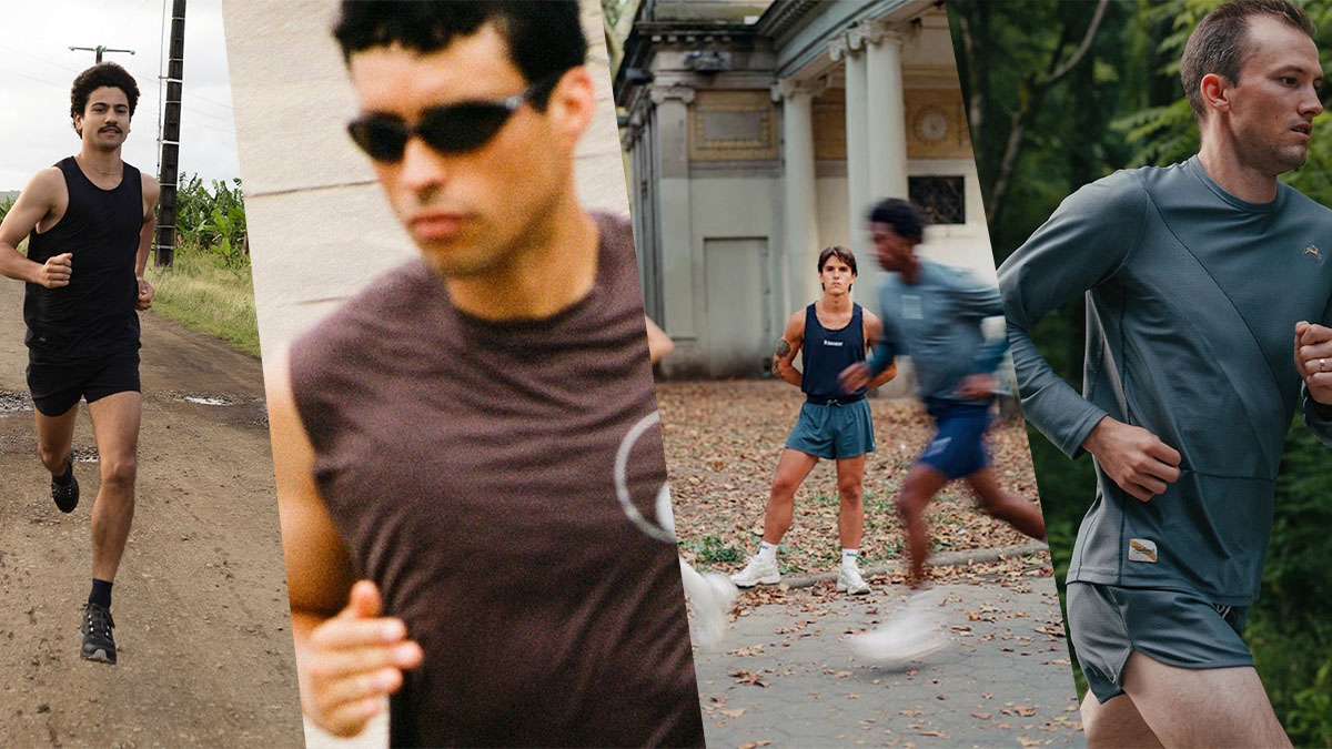 From left to right: Janji, Satisfy, Bandit and Tracksmith are just some of the best running brands you should know.