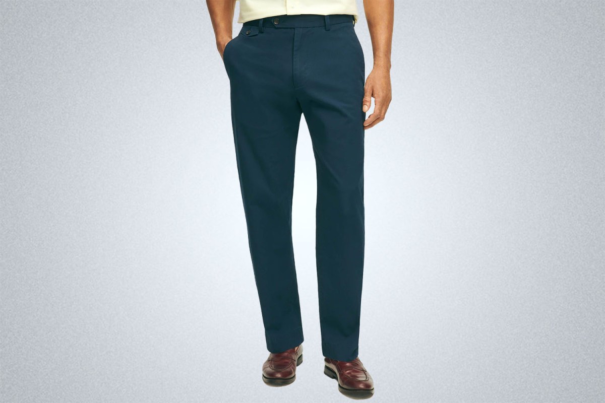 Brooks Brothers Clark Straight-Fit Stretch Supima Cotton Poplin Chino Pants