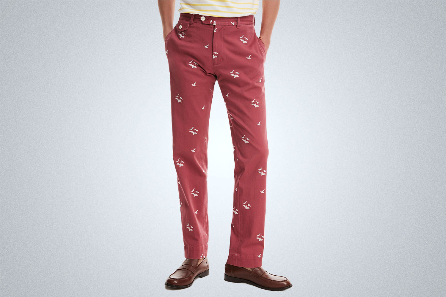 Brooks Brothers Milano Slim-Fit Stretch Cotton Seagull Embroidered Chinos