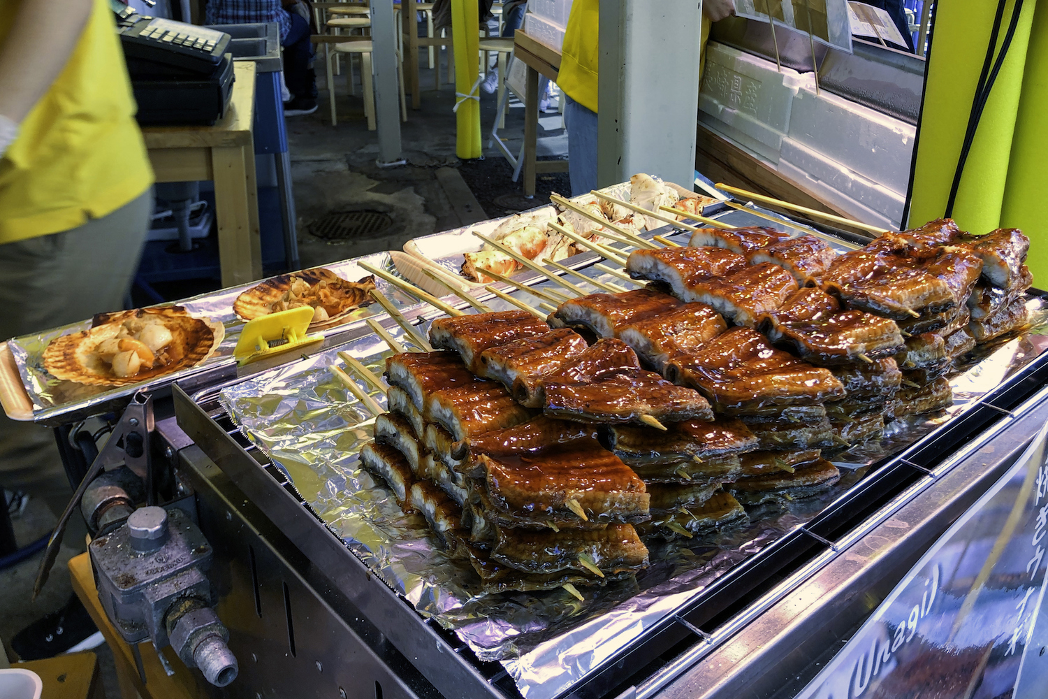 Unagi for sale at Tsukiji Market