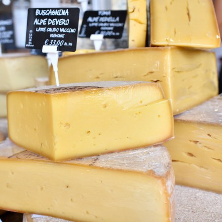 General view of cheese during the International Biennial Cheese Fair