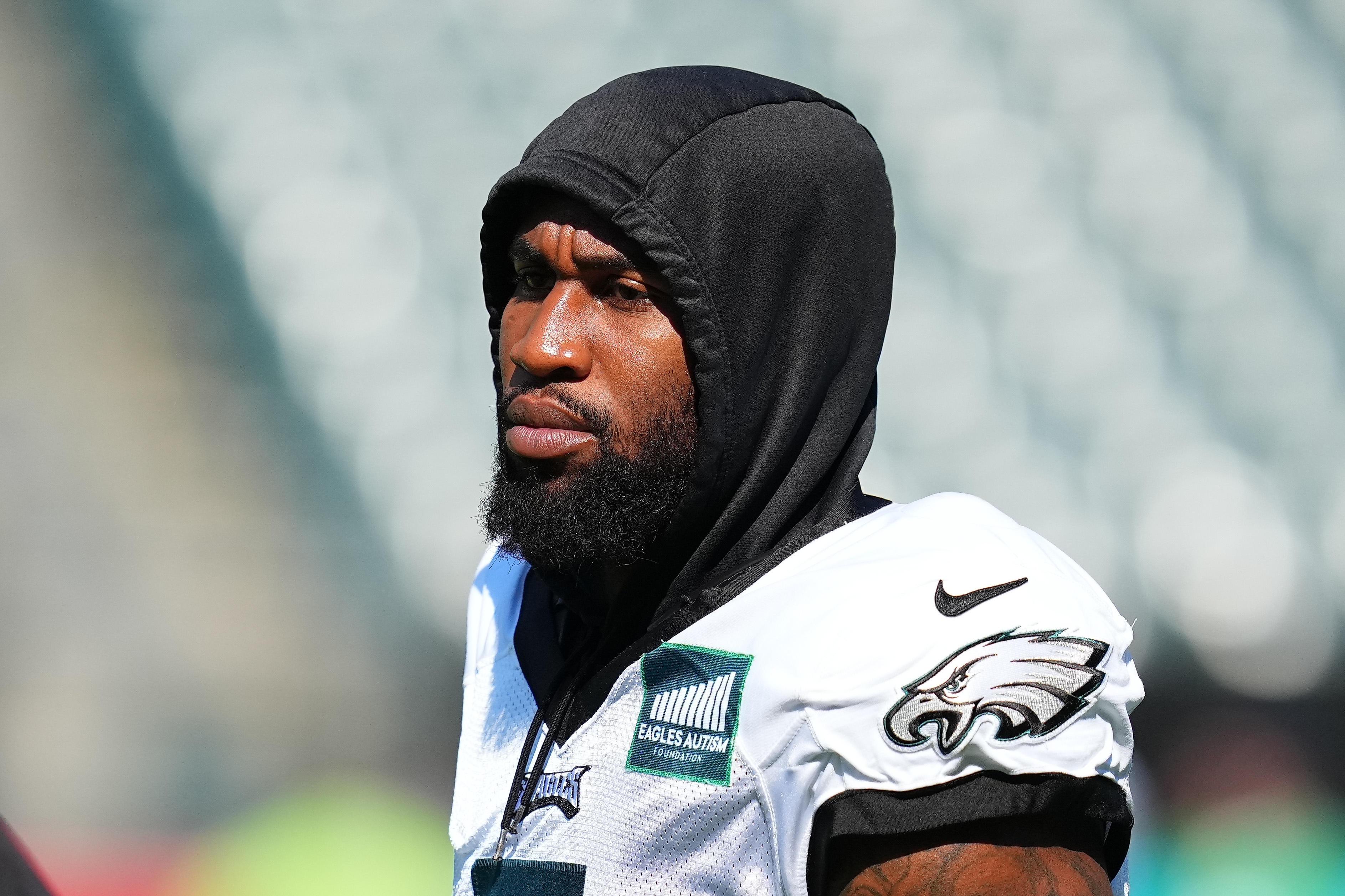 Haason Reddick of the Eagles at training camp.