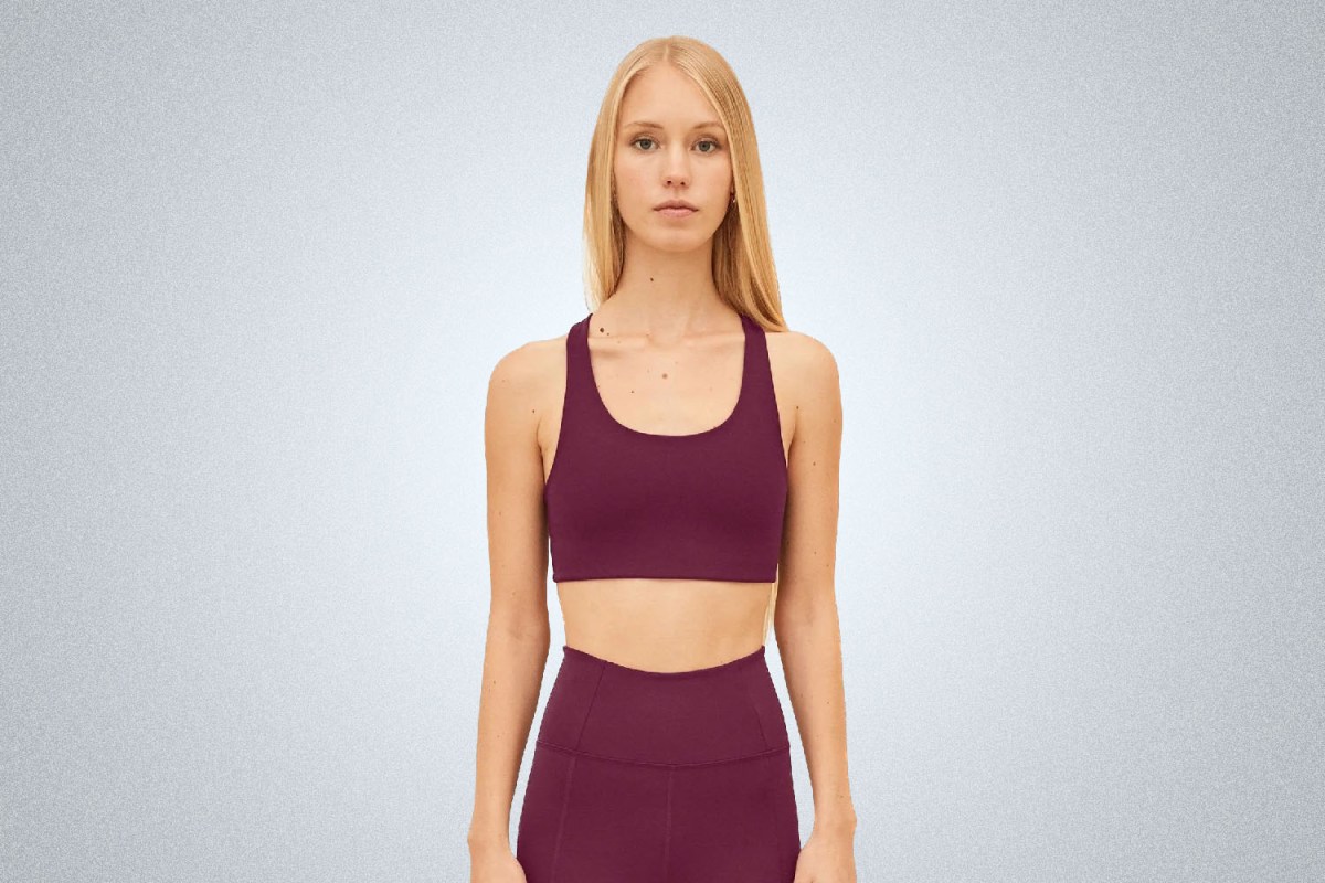 Girlfriend Collective Plum Simone High Support Bra